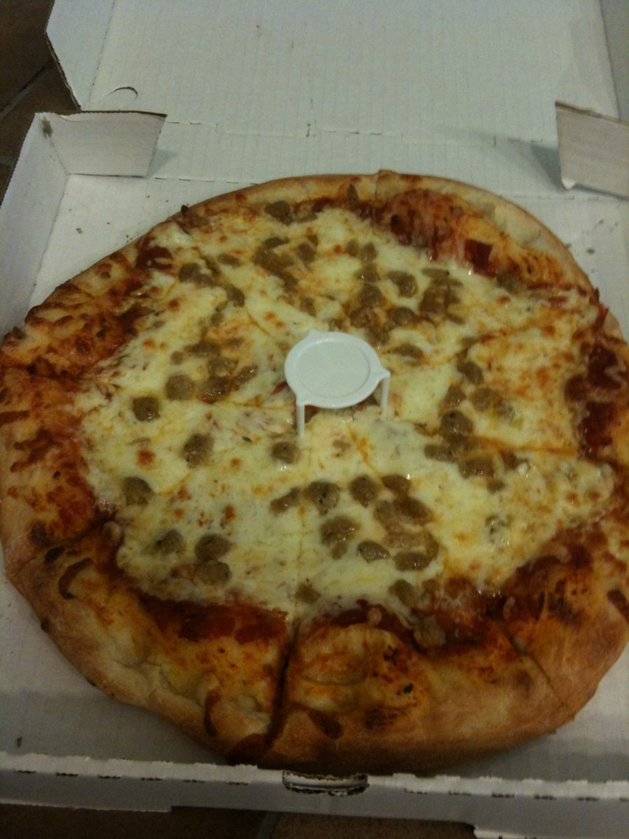 Pepperoni and jalapeño slice pizza, Mount Adams Pizza & Deli