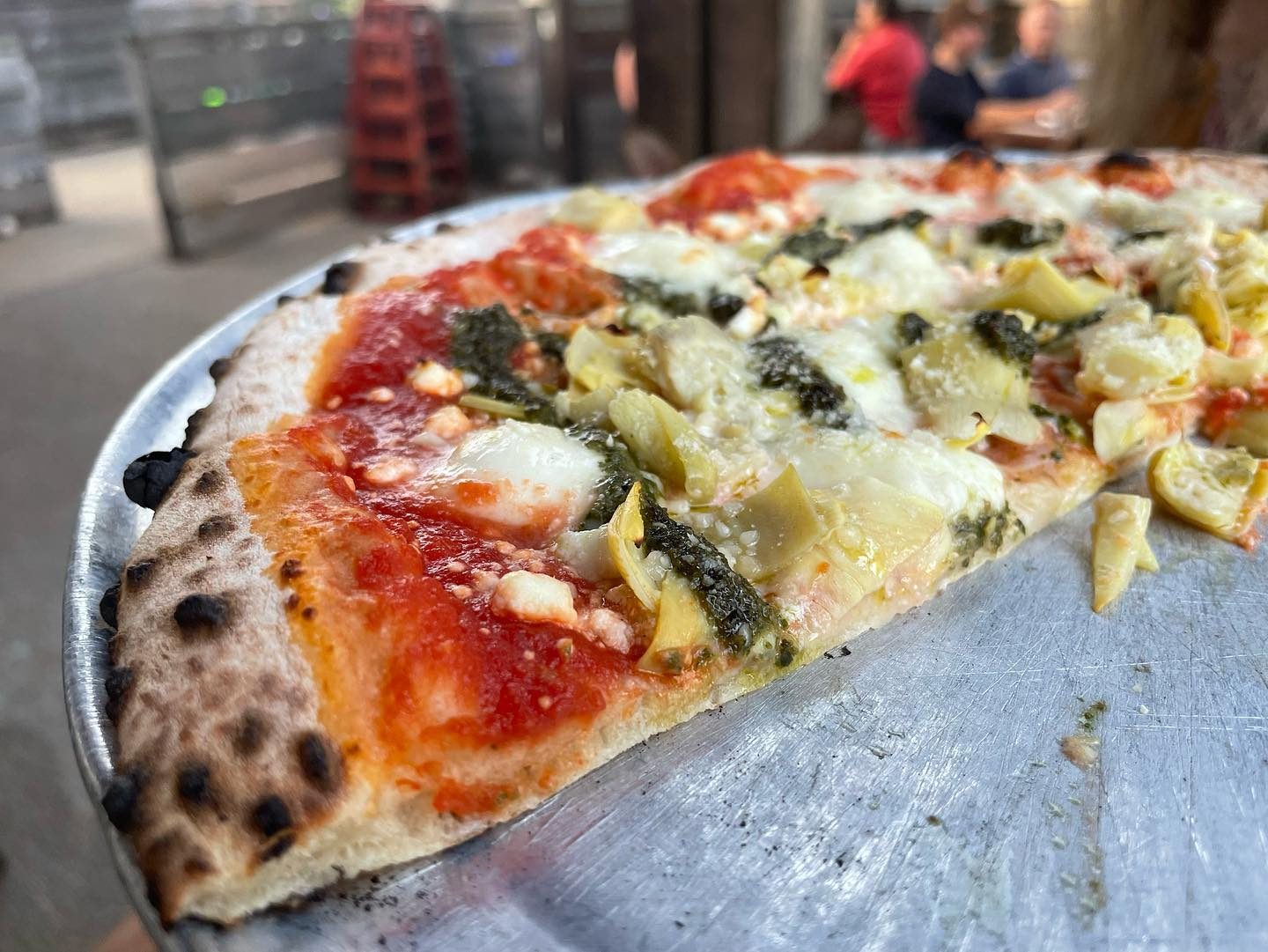 A slice lifted from the pie at A Tavola