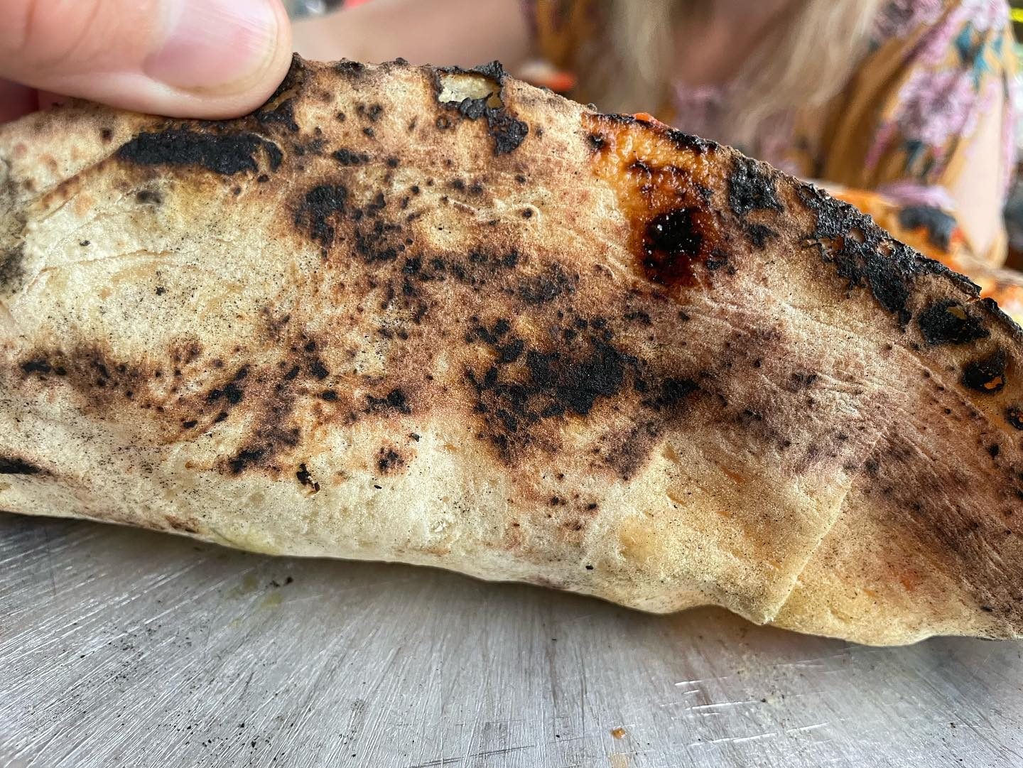 Charred crust rim at A Tavola