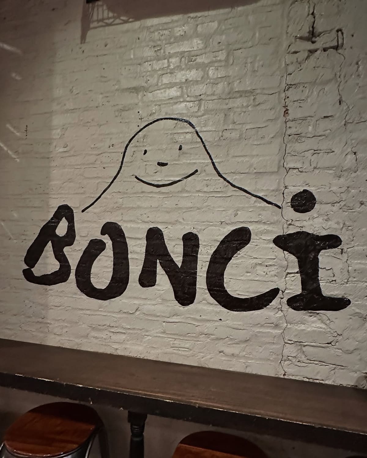 Restaurant sign at Bonci Pizza