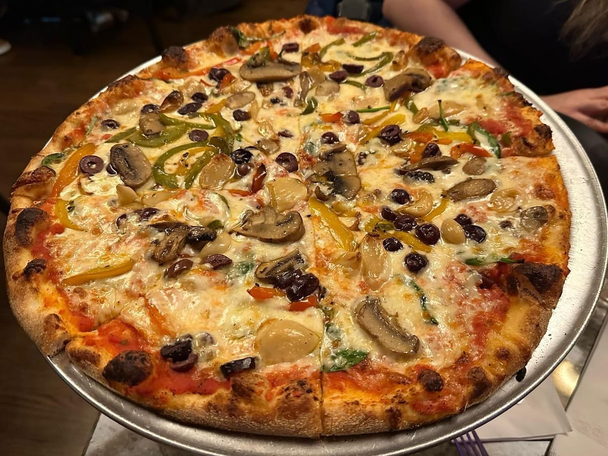 Whole pizza at Cork N’ Crust