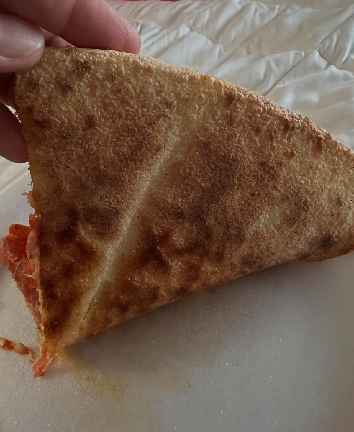 Underside of the pizza crust at Flour Child Pizza in Long Beach Island
