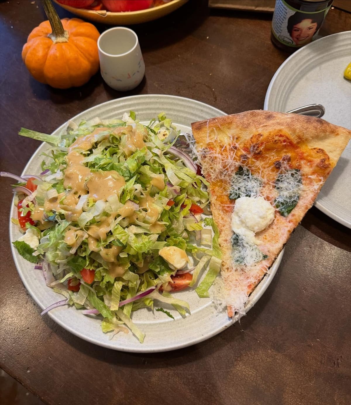 Pizza and dishes on the table at Guardia Pizza in Mt Lookout