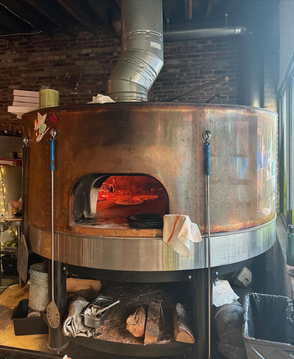 Pizza oven at June Bug in Somerville
