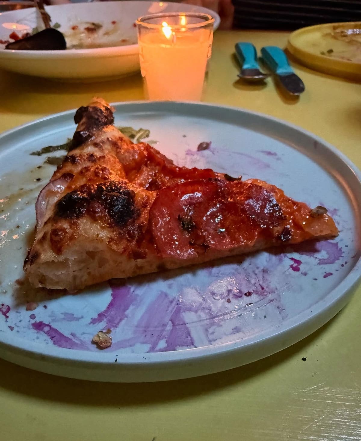 Pizza slice at June Bug in Somerville