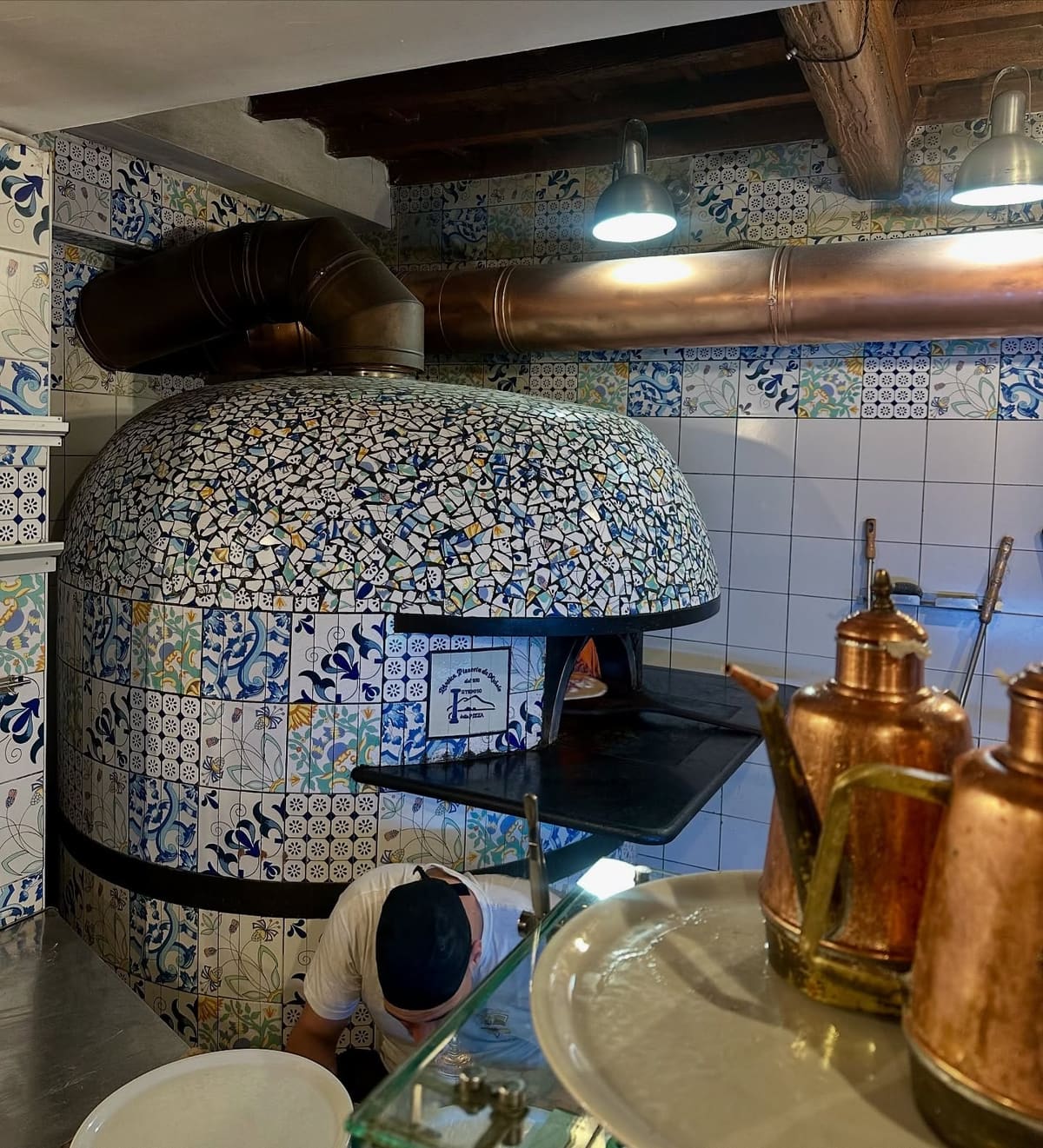 Pizza oven at L’Antica Pizzeria Da Michele