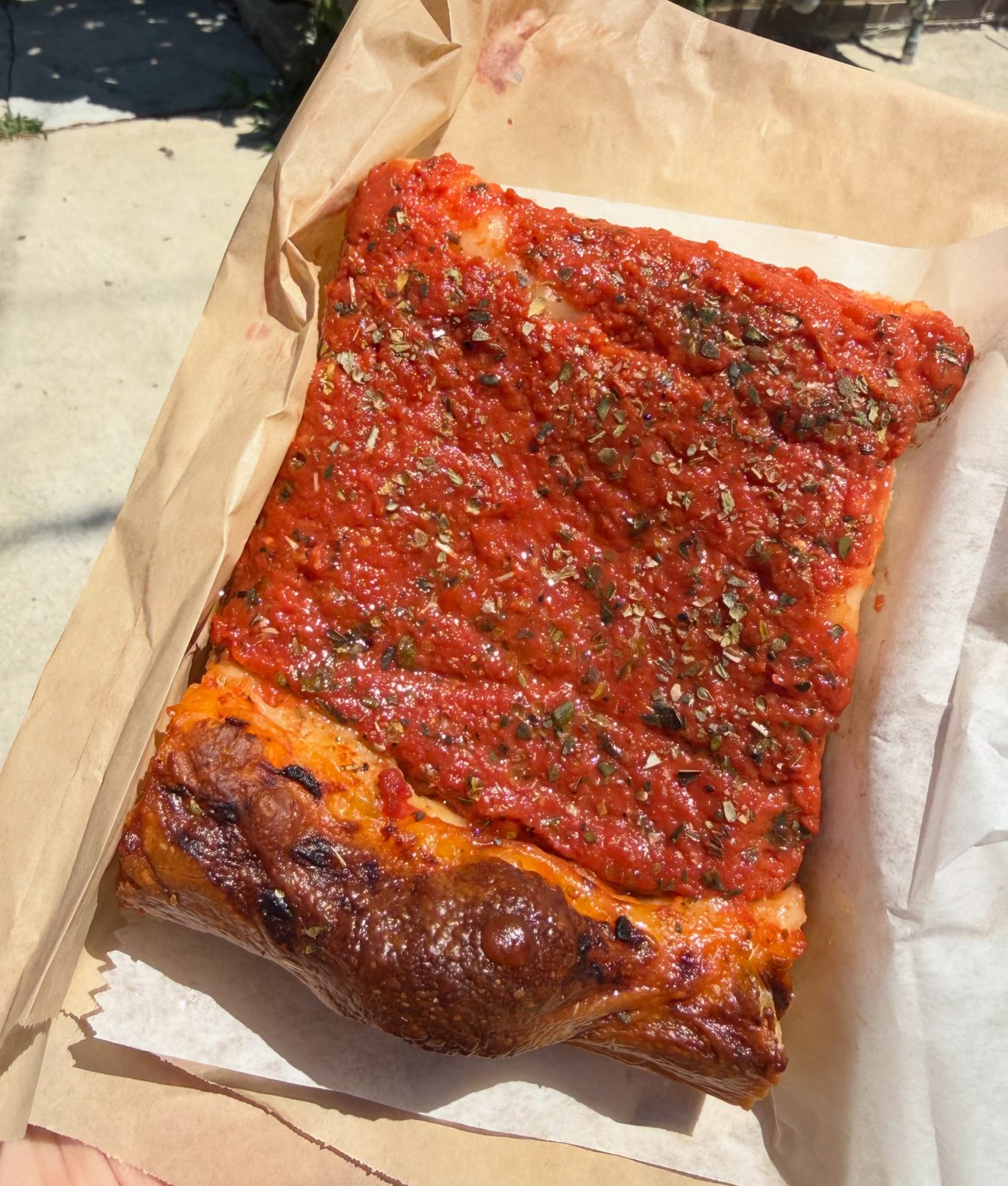 The square in its box at Liberty Kitchen