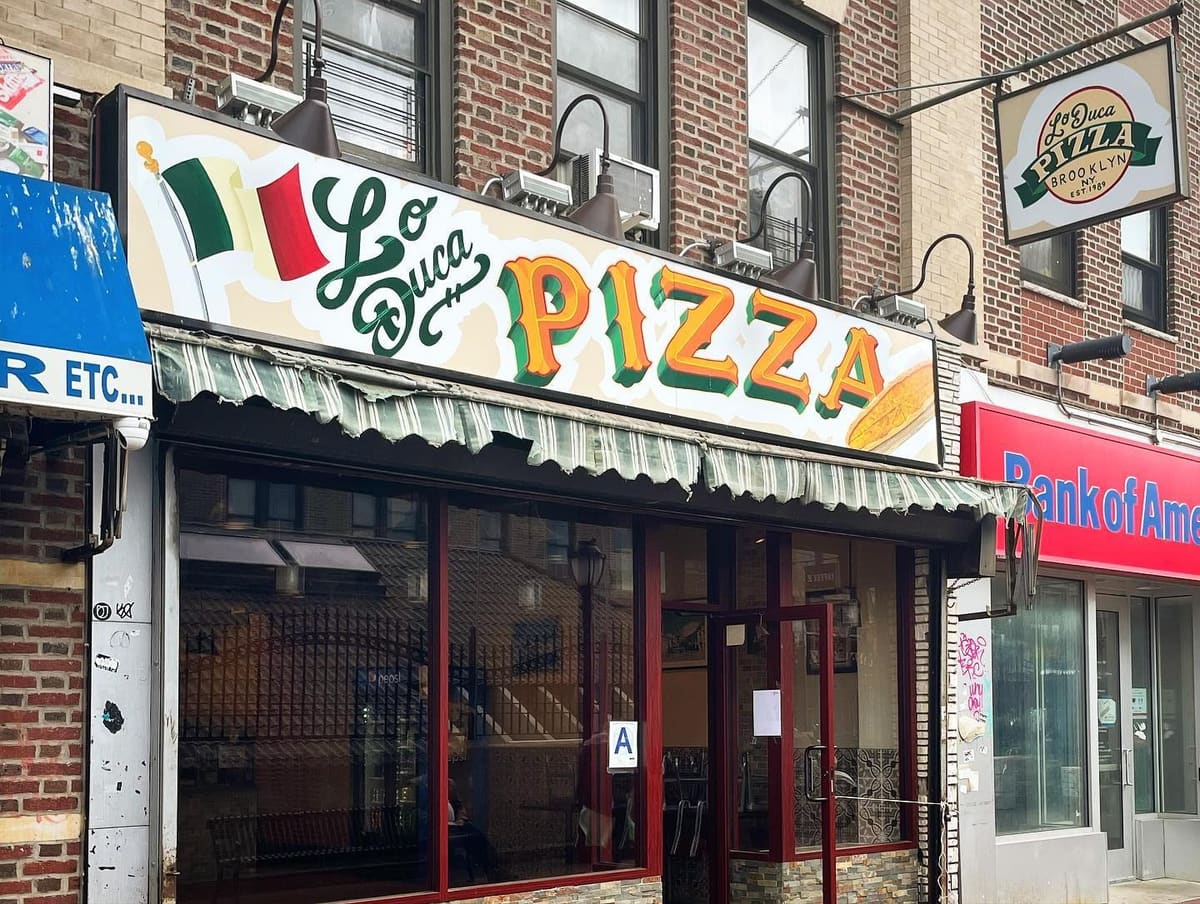 Restaurant exterior at Lo Duca Pizza