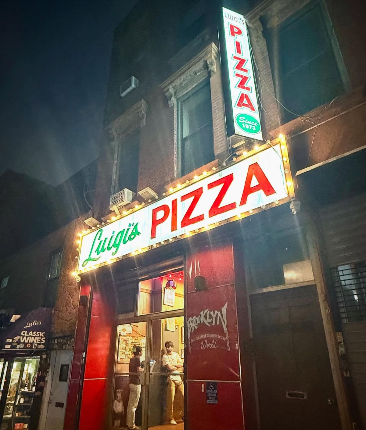 Restaurant exterior at Luigi’s Pizza