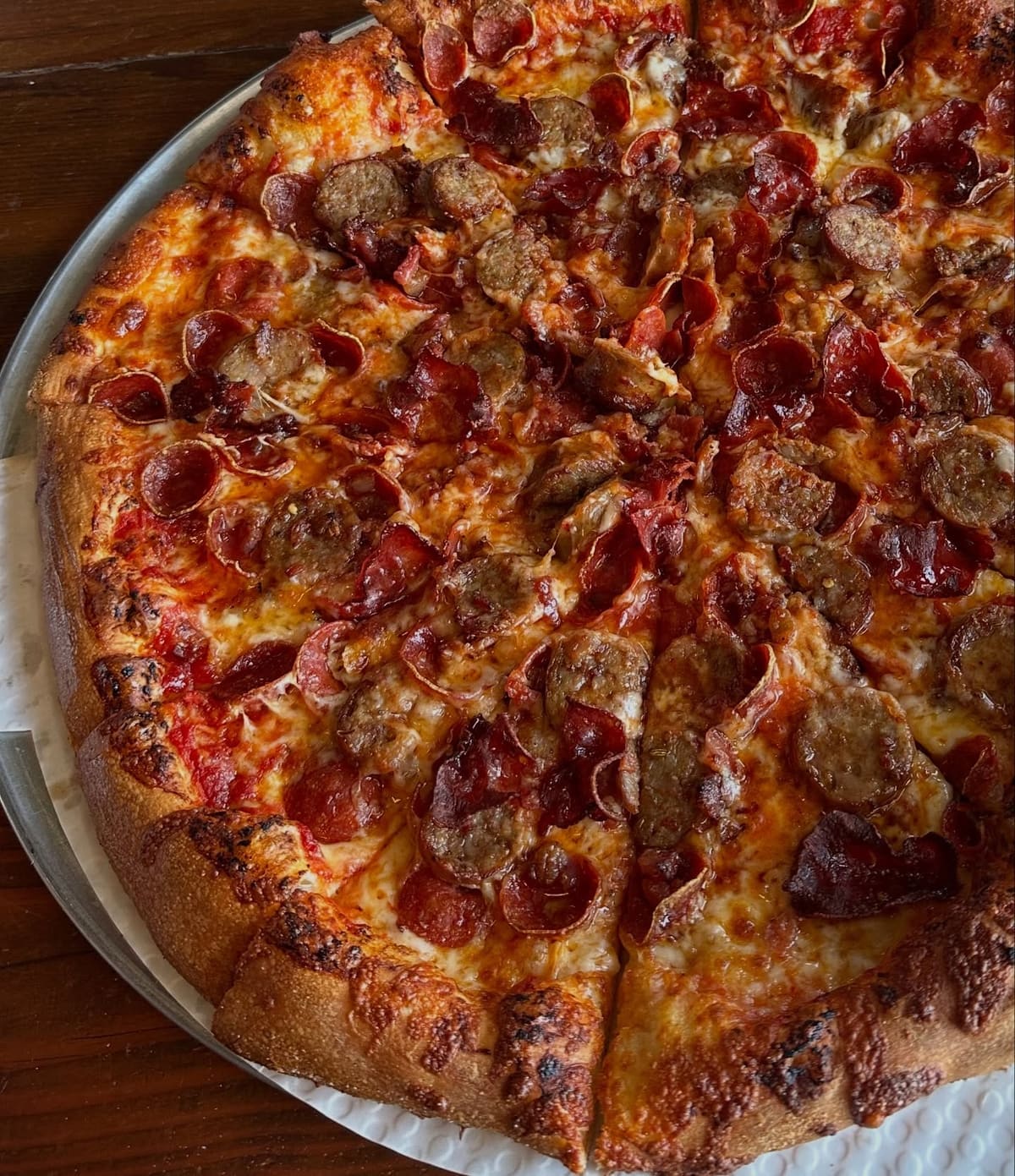 Whole pizza at Madtree Pizza