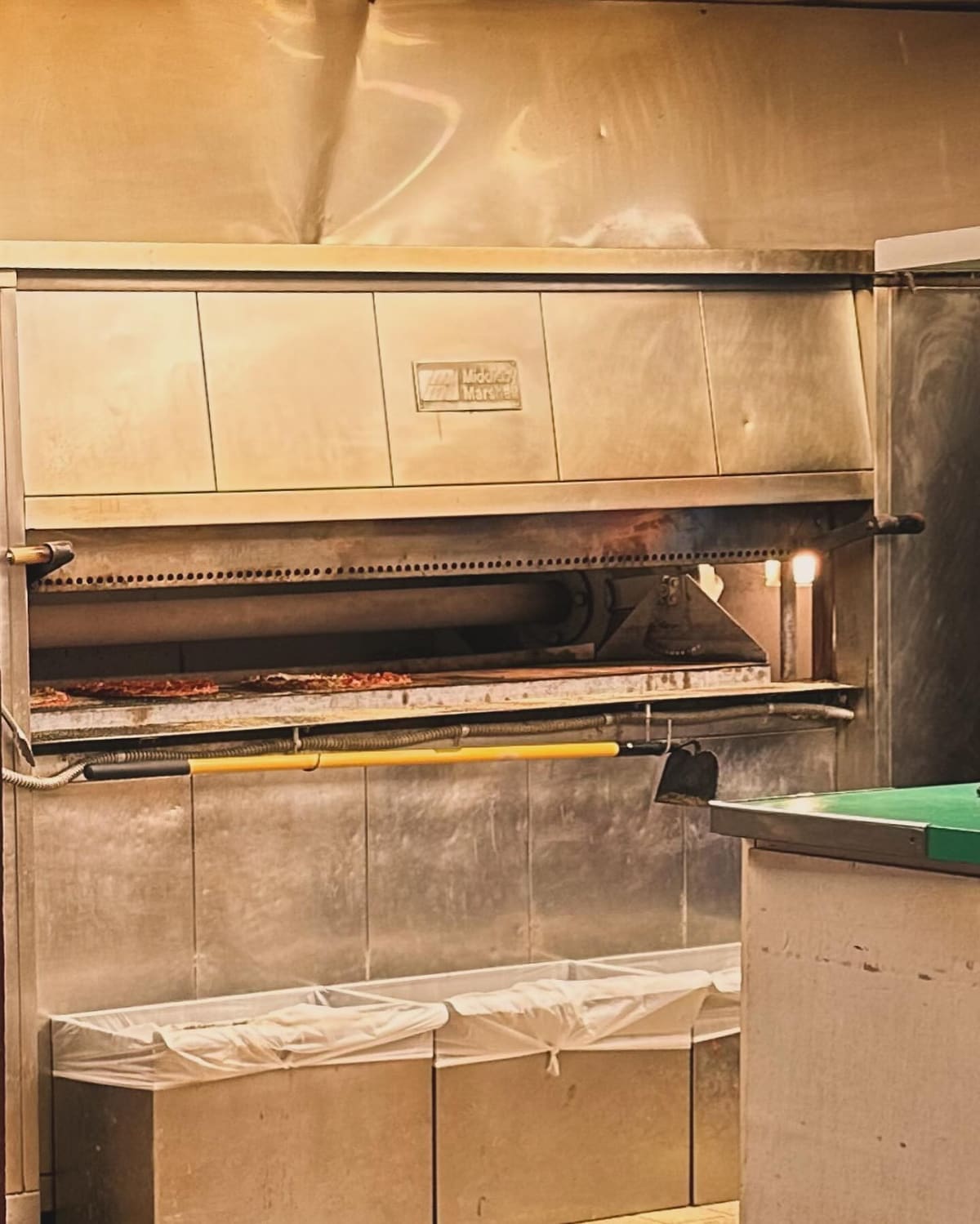 Pizza oven at Massey’s Pizza