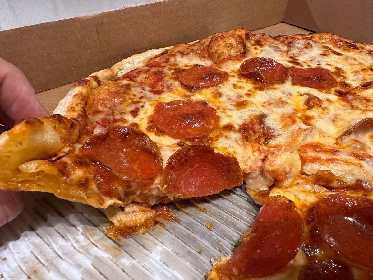 Pizza slice at Mio’s Pizzeria