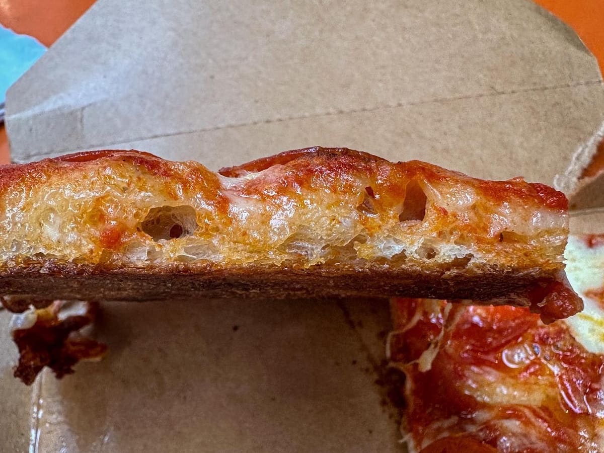 Crust and crumb at My Pie Pizzeria Romana
