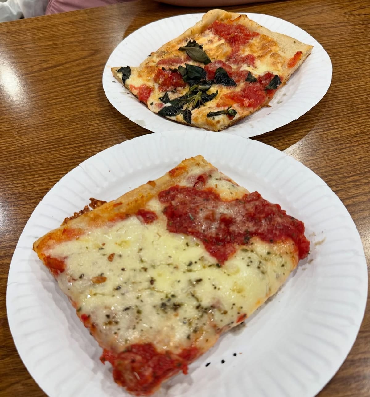 Pizza on display at NY Pizza Suprema
