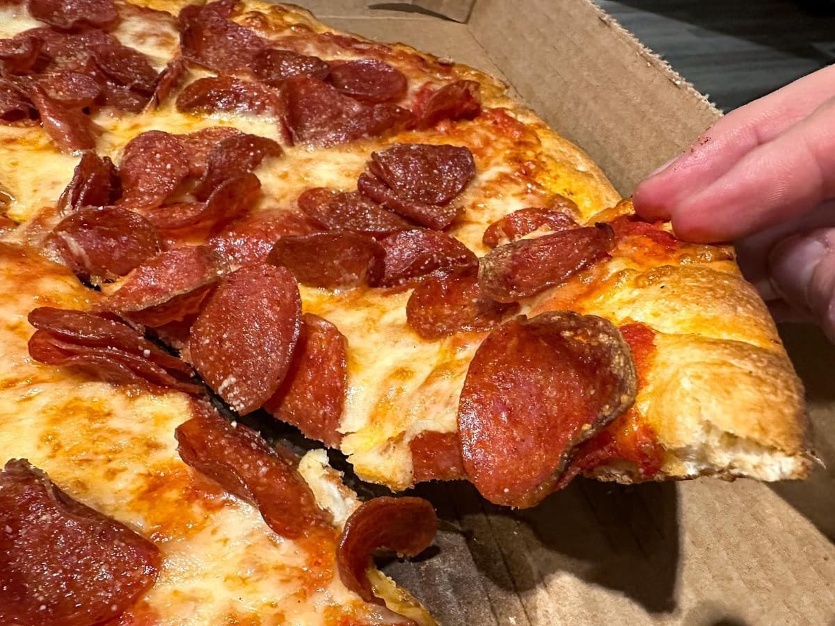 Pizza slice at Pizza Bank