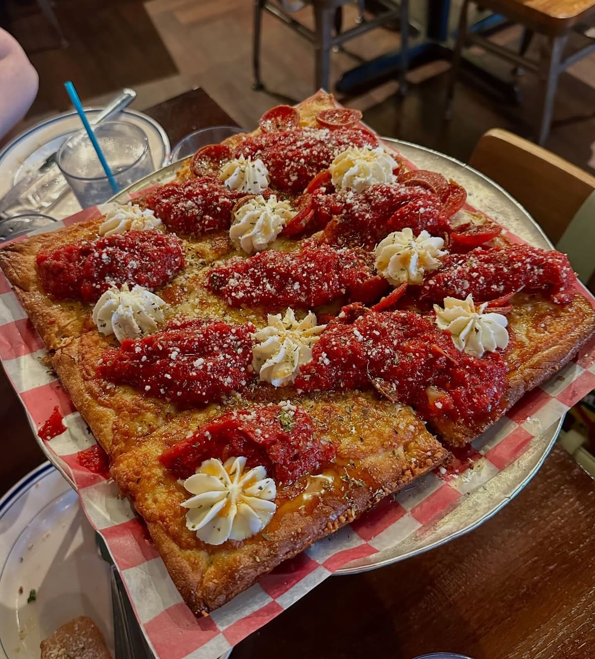 Sheet-pan pizza at Professor Pizza