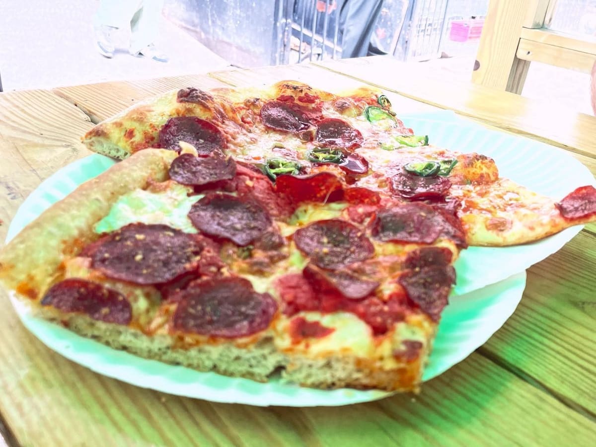 Whole pizza at Scarr’s Pizza