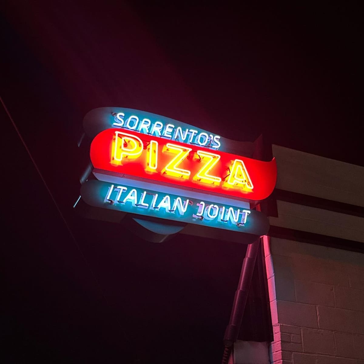 Restaurant sign at Sorrento’s