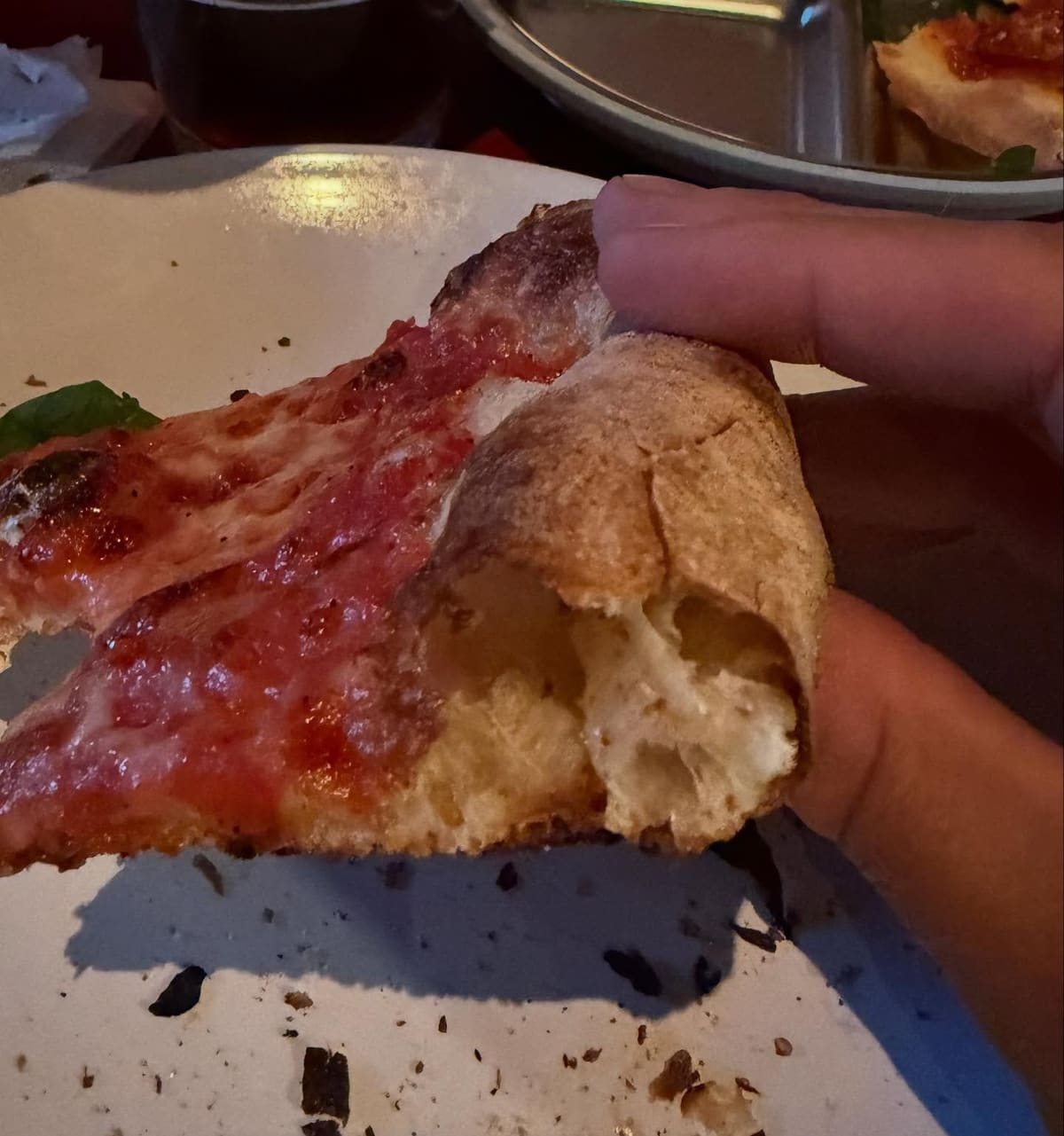 Open crumb and crust profile at St Francis Apizza in Oakley