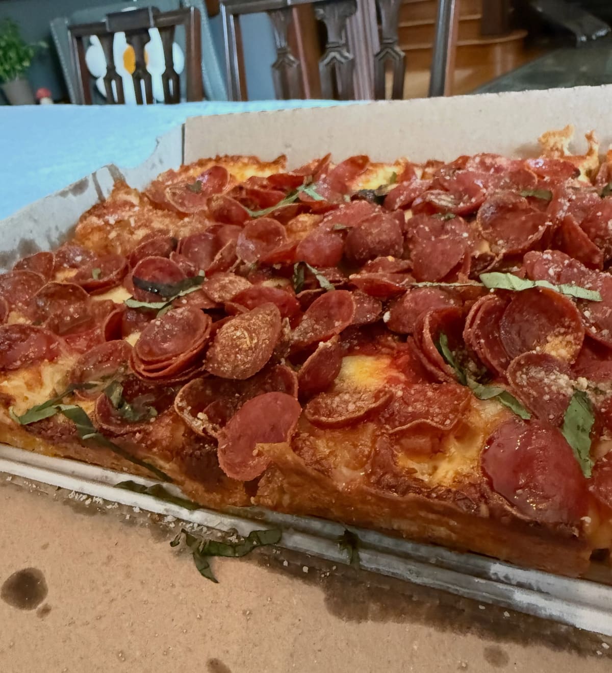 Side profile of the pizza crust at Taglio in Cincinnati