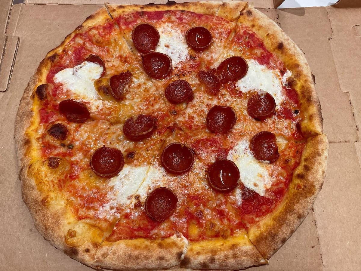 Whole pizza at Timber Pizza Co