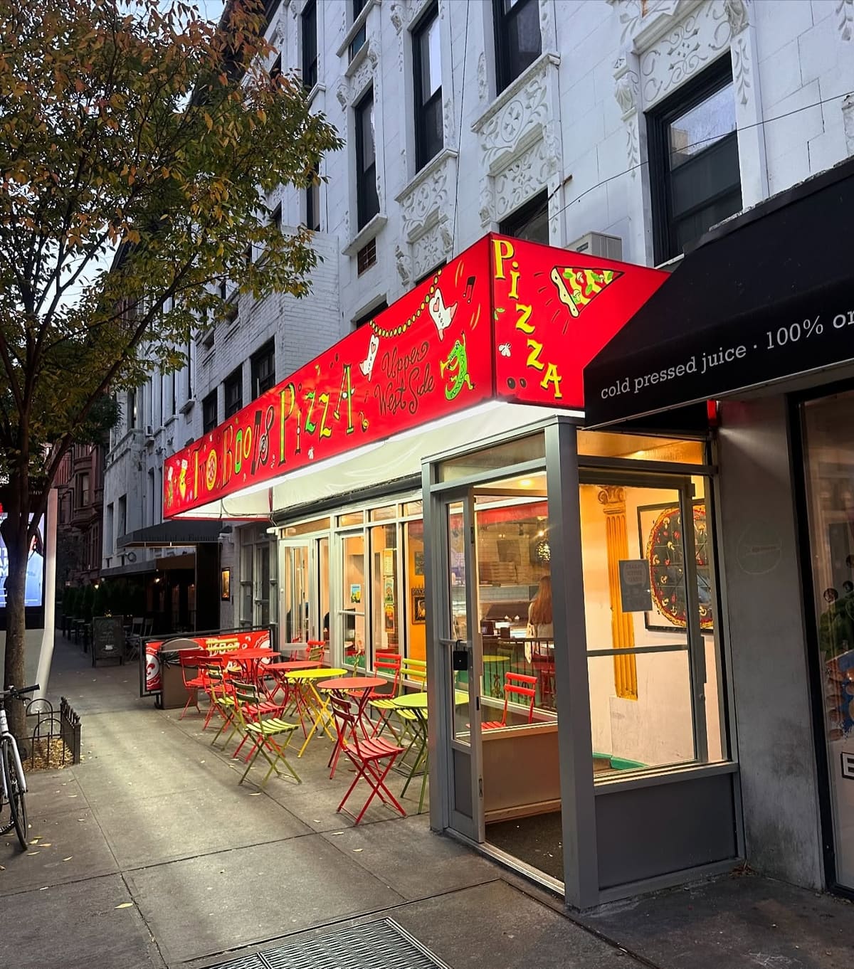 Restaurant exterior at Two Boots Pizza