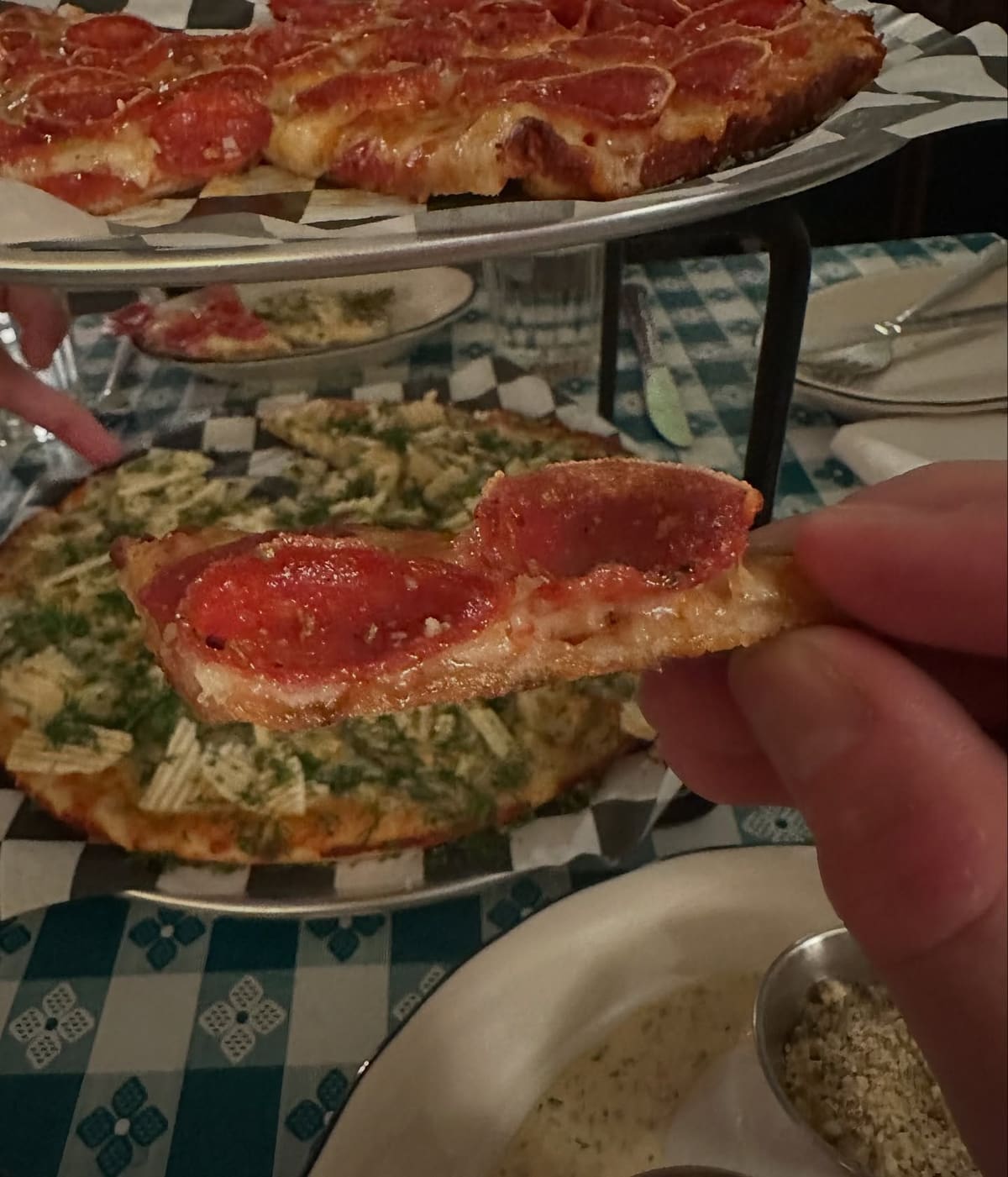 Side profile of the pizza crust at Wayfarer Tavern