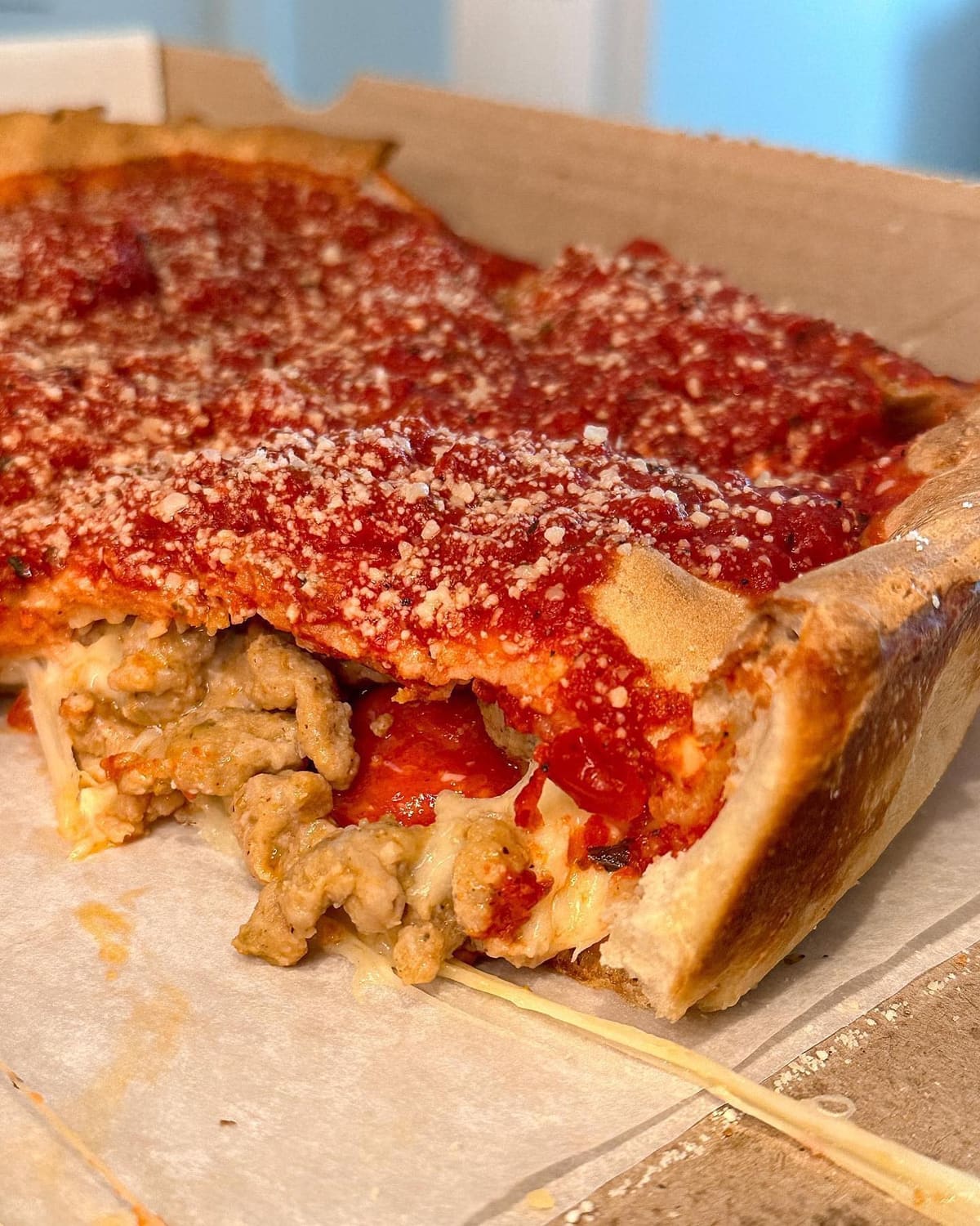 Pizza slice at Werkhaus Pizza